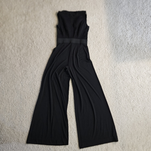 Corset style jumpsuit, black, size 4/ small, stretchy with wide legs - Picture 4 of 6
